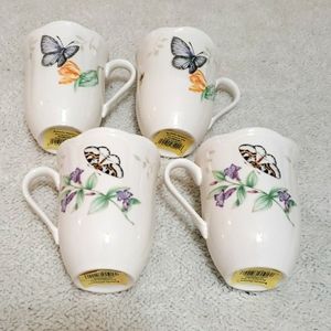 Lenox Blue Butterfly Mugs